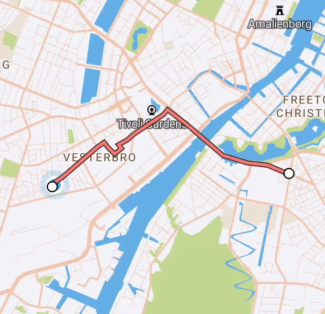 Commuter map view