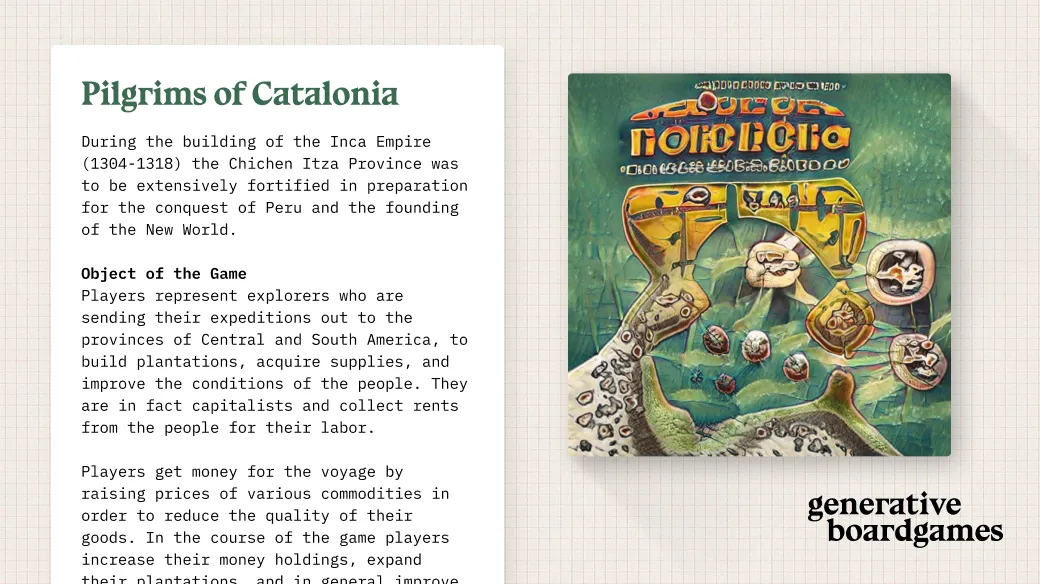 Generative boardgames